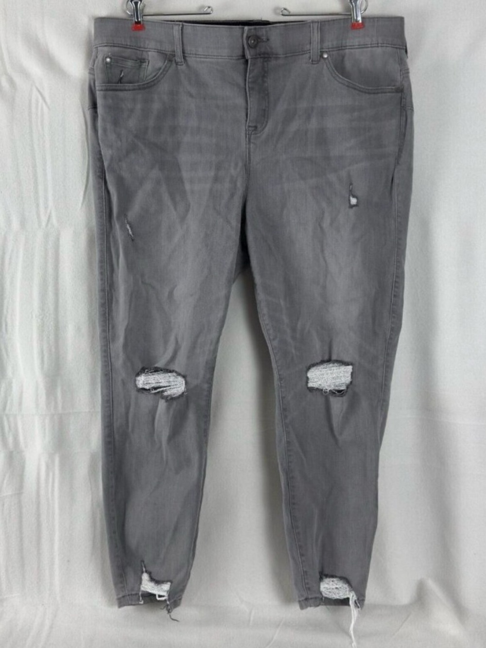 Torrid Distressed Gray Skinny Jeans